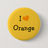 I Liebe Orange Button (Vorderseite)