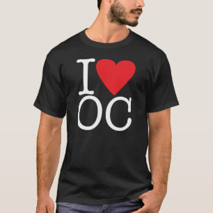 I Liebe Orange Landkreis (weiß/rot) T-Shirt