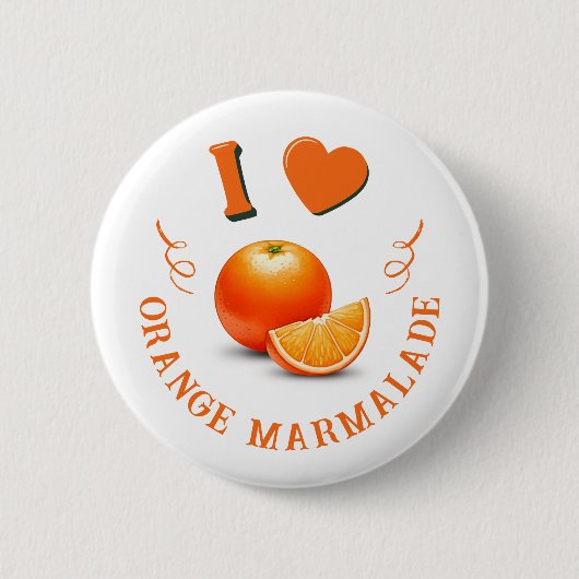 I Liebe Orange Marmalade Button (Vorderseite)