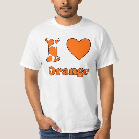 I Liebe Orange T-Shirt (Vorderseite)