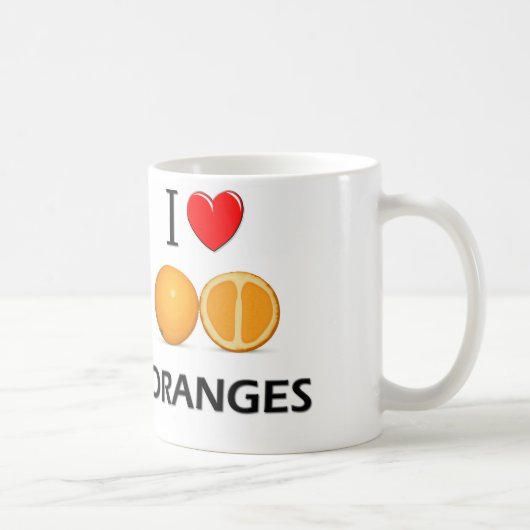 I Liebe-Orangen Kaffeetasse (Rechts)