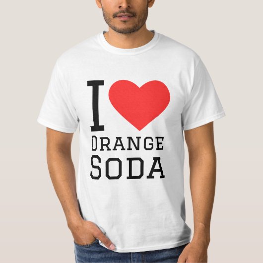 I Liebe Orangensoda T-Shirt (Vorderseite)