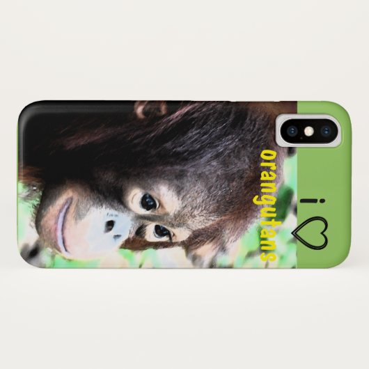 I Liebe Orangutans Case-Mate iPhone Hülle (Rückseite (Horizontal))