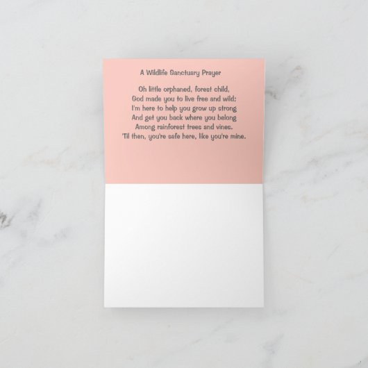 I Liebe Orangutans Karte (Innenseite)