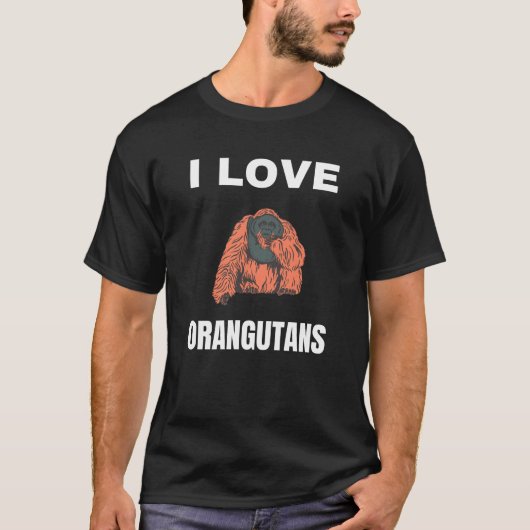 I Liebe Orangutans T-Shirt (Vorderseite)