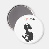 I Liebe Orcas Magnet (Vorderseite/Rückseite)