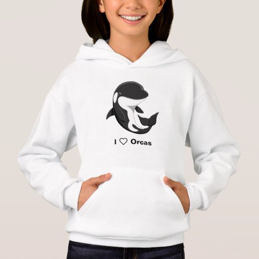 I Liebe Orcas Niedlich Killerwal Hoodie (Vorderseite)