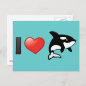 I Liebe Orcas Postkarte (Vorne/Hinten)