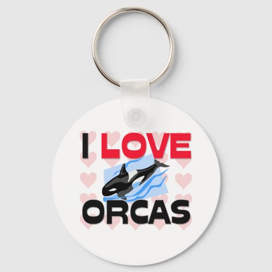 I Liebe Orcas Schlüsselanhänger (Vorderseite)