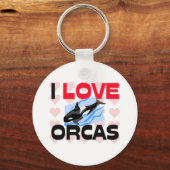 I Liebe Orcas Schlüsselanhänger (Vorderseite)