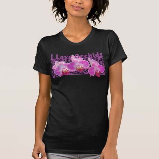 I Liebe Orchids Black T - Shirt (Vorderseite)