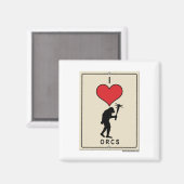 I Liebe Orcs Magnet (Vorderseite/Rückseite)