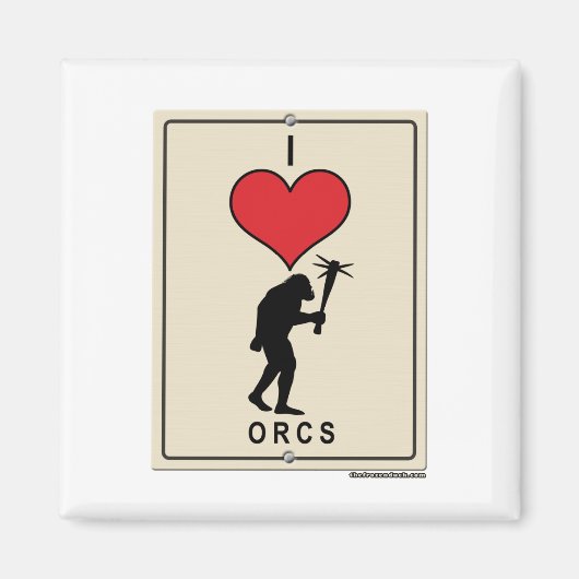 I Liebe Orcs Magnet (Vorne)