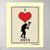 I Liebe Orcs Poster (Vorne)