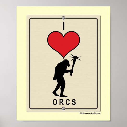 I Liebe Orcs Poster (Vorne)