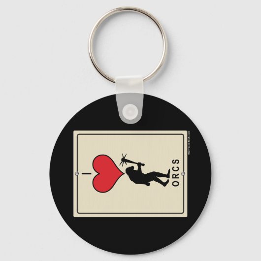 I Liebe Orcs Schlüsselanhänger (Vorderseite)