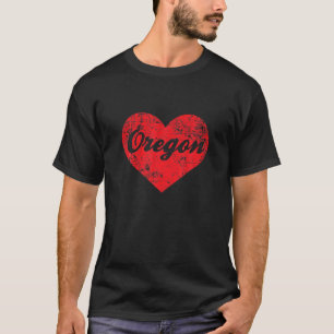 I Liebe Oregon Heart Staatsstolz West Coast Gesche T-Shirt