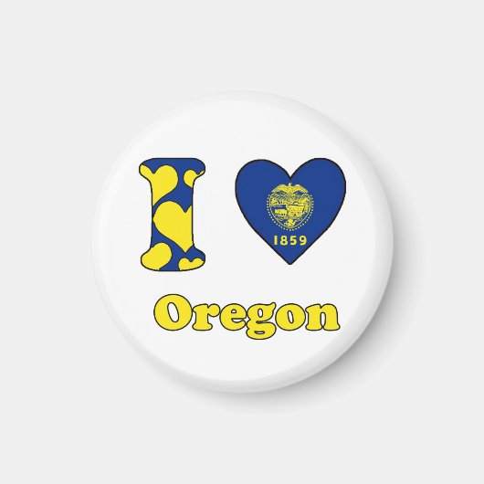I Liebe Oregon Magnet (Vorne)