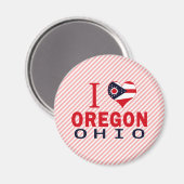 I Liebe Oregon, Ohio Magnet (Vorderseite/Rückseite)