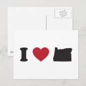 I Liebe Oregon Postkarte (Vorne/Hinten)