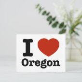 I Liebe Oregon Postkarte (Stehend Vorderseite)