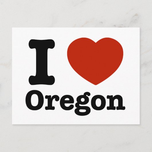 I Liebe Oregon Postkarte (Vorderseite)