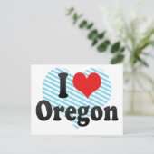 I Liebe Oregon Postkarte (Stehend Vorderseite)