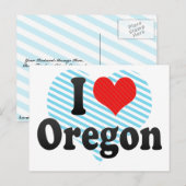 I Liebe Oregon Postkarte (Vorne/Hinten)