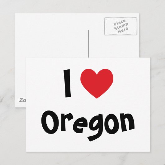 I Liebe Oregon Postkarte (Vorne/Hinten)