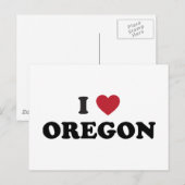 I Liebe Oregon Postkarte (Vorne/Hinten)
