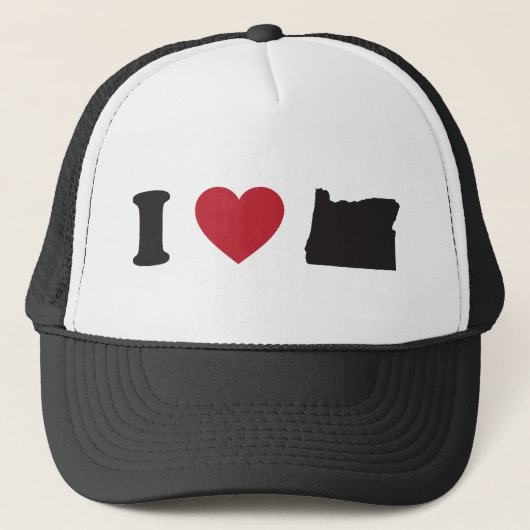 I Liebe Oregon Truckerkappe (Vorderseite)
