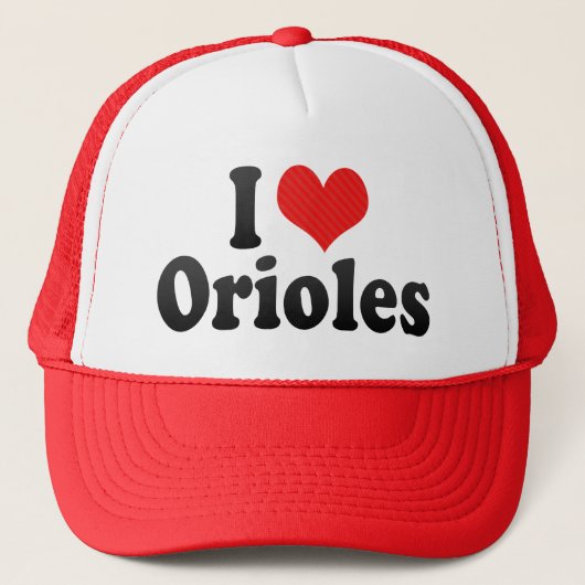 I Liebe Oriole Truckerkappe (Vorderseite)