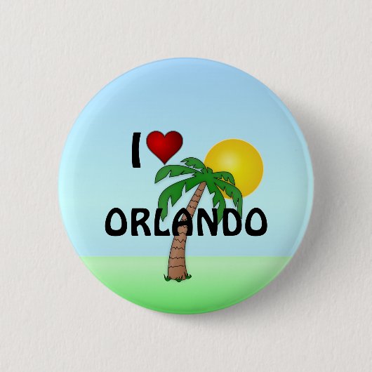 I Liebe Orlando Button (Vorderseite)