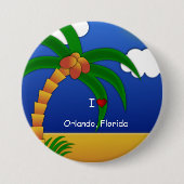 "I Liebe Orlando, Florida" dekorativ Button (Vorderseite)