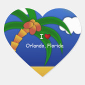"I Liebe Orlando, Florida" Herz-Aufkleber (Vorderseite)