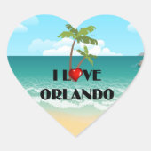 I Liebe Orlando, Florida Herz-Aufkleber (Vorderseite)