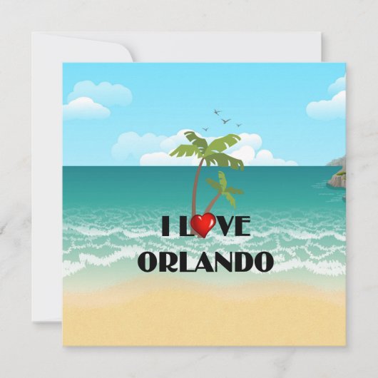 I Liebe Orlando, Florida TEMPLATE Karte (Vorderseite)