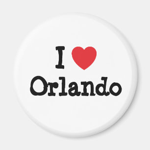 I Liebe Orlando Herz Brauch personalisiert Magnet