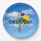 I Liebe Orlando Pappteller (Vorderseite)