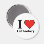 I Liebe Orthodoxie - Schaltfläche Magnet (Vorderseite/Rückseite)