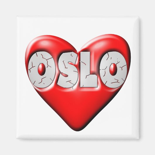 I Liebe Oslo Norwegen Magnet (Vorne)