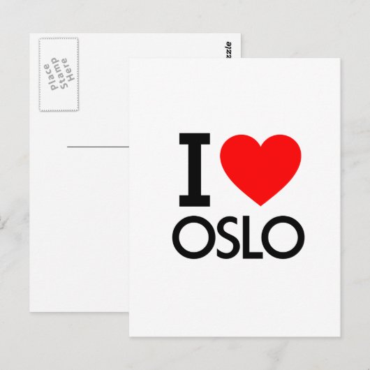 I Liebe Oslo Postkarte (Vorne/Hinten)