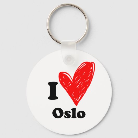 I Liebe Oslo Schlüsselanhänger (Vorderseite)
