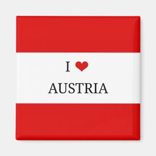 I Liebe Österreich, Flagge Österreichs Magnet