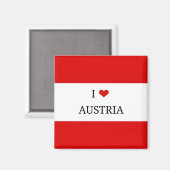I Liebe Österreich, Flagge Österreichs Magnet (Vorderseite/Rückseite)