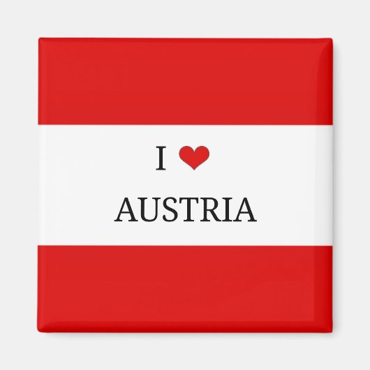I Liebe Österreich, Flagge Österreichs Magnet (Vorne)