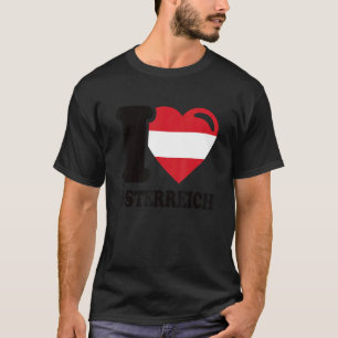 I Liebe Österreich Heimat Österreichische Flagge 4 T-Shirt