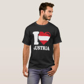 I Liebe Österreich Heimat Österreichische Flagge 7 T-Shirt (Vorne ganz)