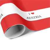 I Liebe Österreich - Österreichische Flagge Geschenkpapier (Rolleneckpunkt)