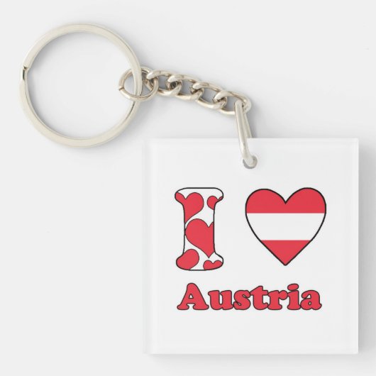 I Liebe Österreich Schlüsselanhänger (Vorderseite)